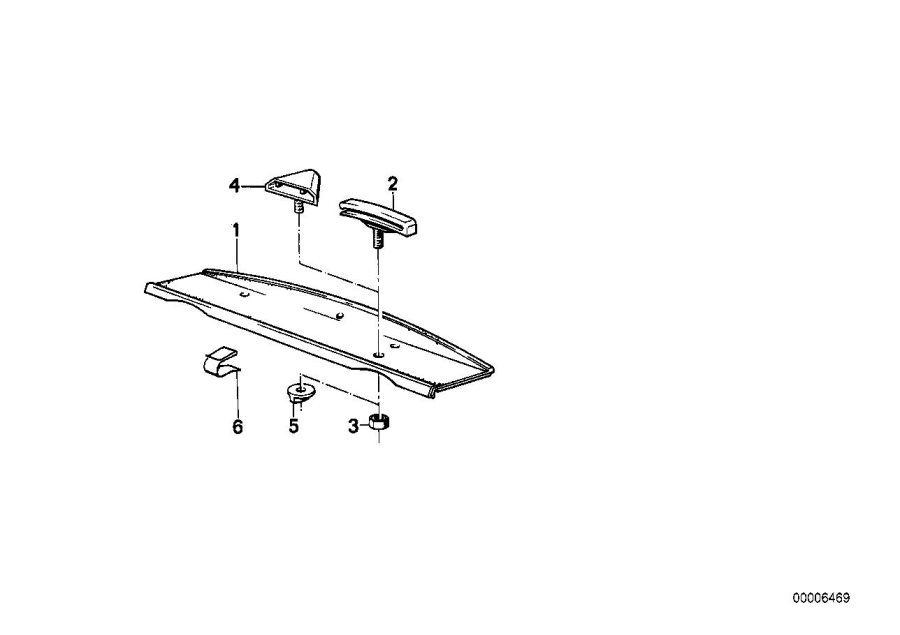 Diagram Rear window shelf for your BMW