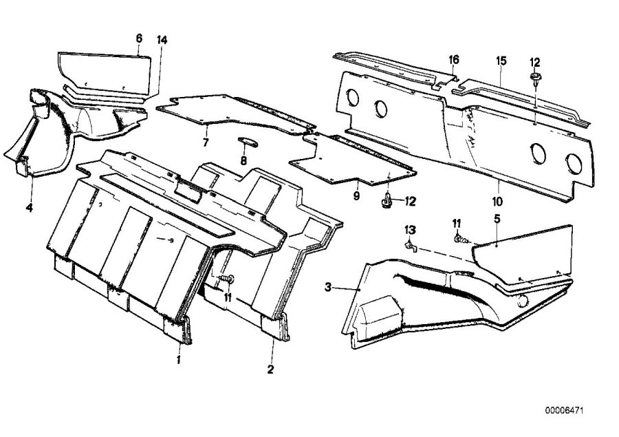 Diagram Trunk trim panel for your BMW