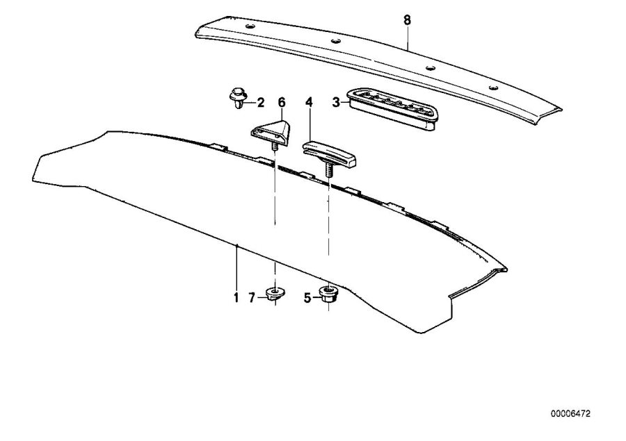 Diagram Rear window shelf for your BMW