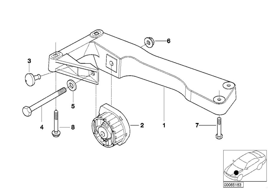 Diagram Gearbox suspension, 4-wheel drive for your 2013 BMW