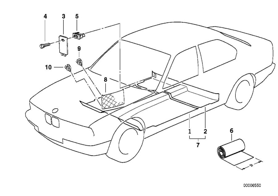 Diagram Floor covering for your BMW