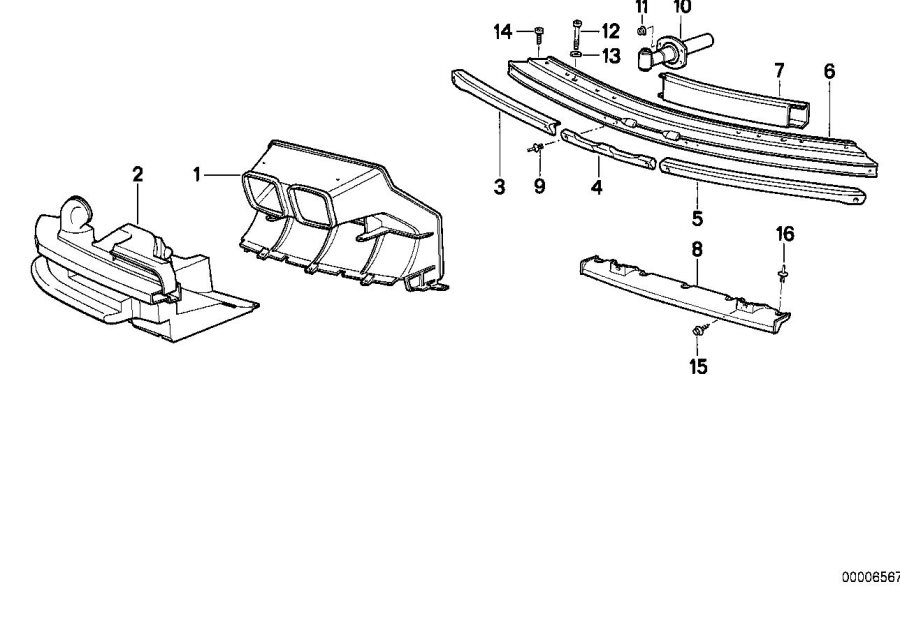 Diagram Front carrier BUMPER/AIR ducts for your 2018 BMW X2   