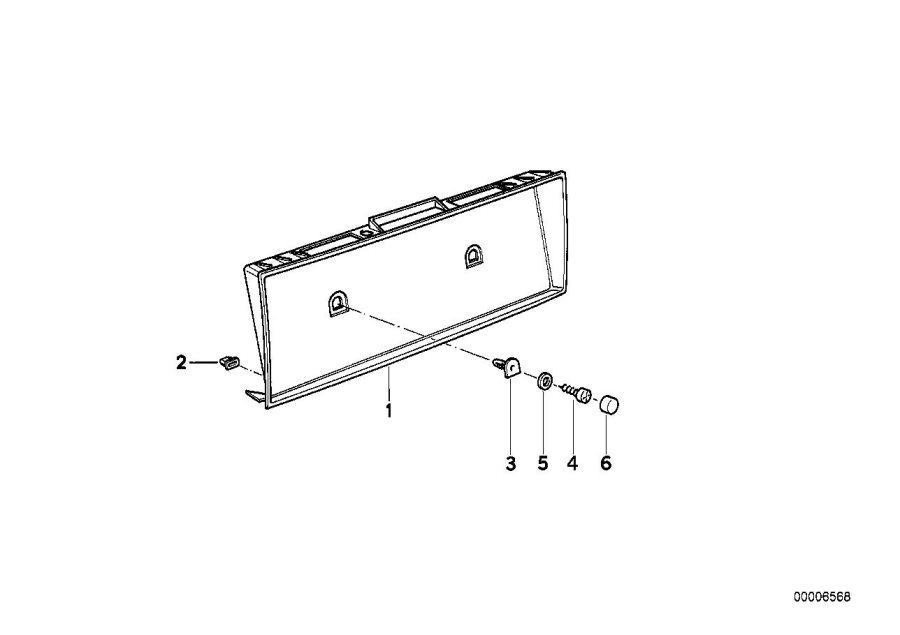 Diagram Licence plate base for your 2023 BMW X3  30eX 