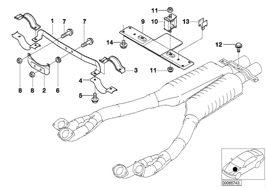 Diagram Suspension parts exhaust for your 2018 BMW X5  M 
