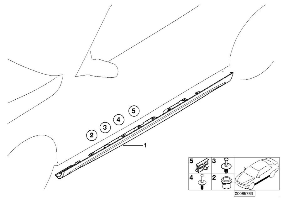 Le diagramme Cache bas de caisse / passage roue pour votre BMW