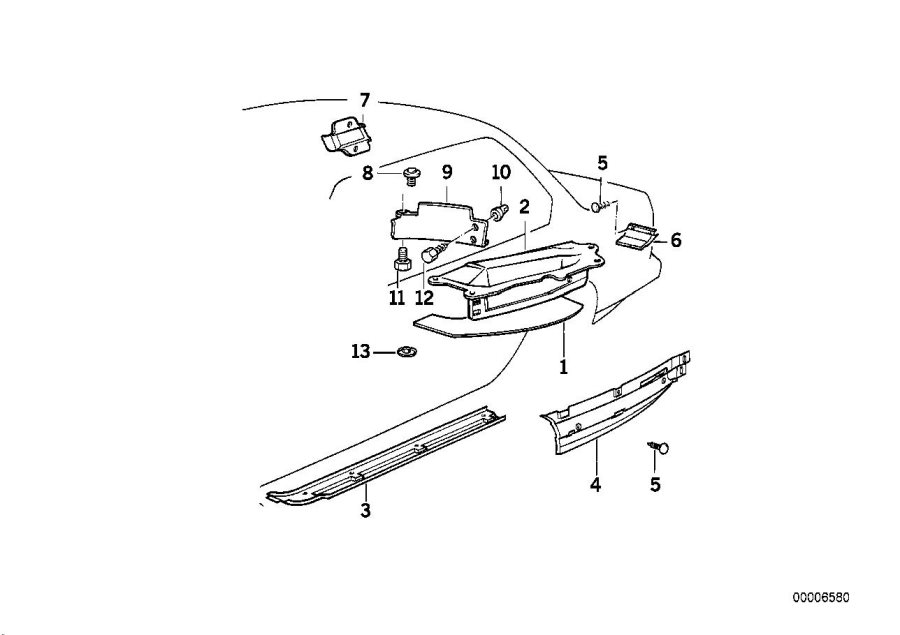 Diagram Heat insulator floor panel trunk for your 2023 BMW X3  30eX 