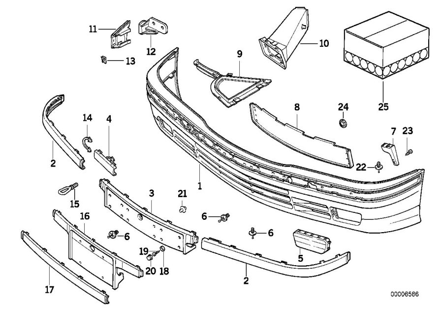 Diagram Trim cover, front for your 2023 BMW X3  30eX 