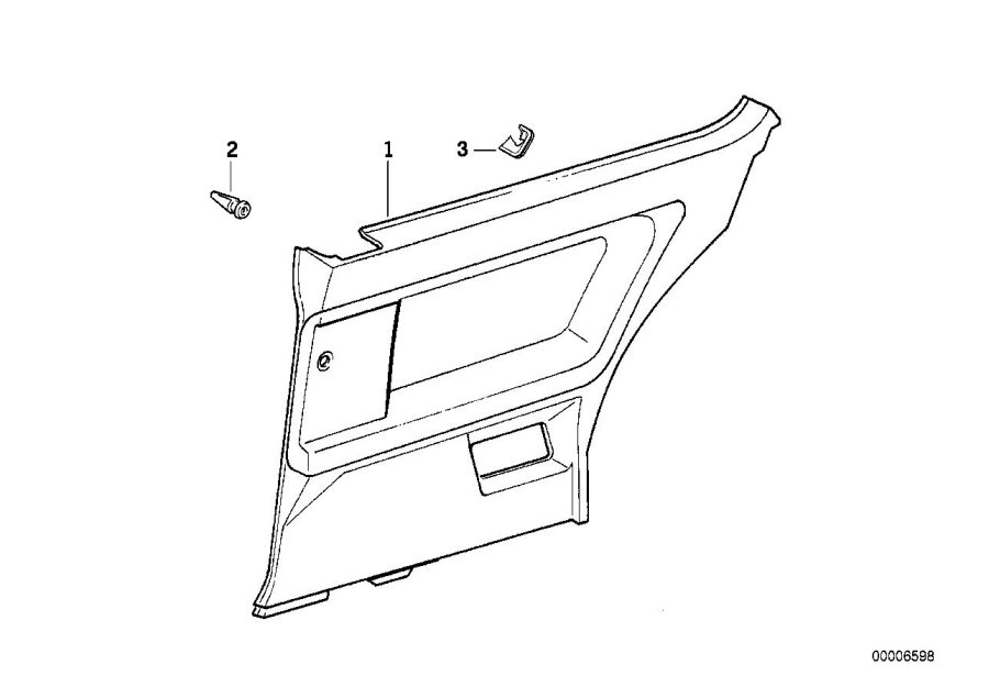 Full size assembly image of Lateral trim panel rear (1/1)