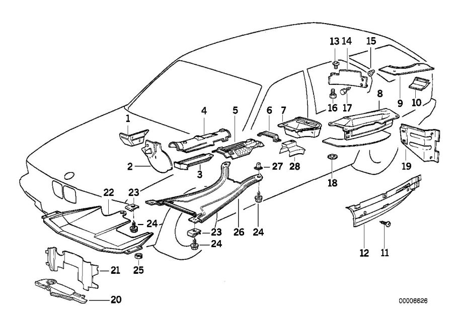 Diagram Heat insulation for your 2001 BMW M3 Convertible  