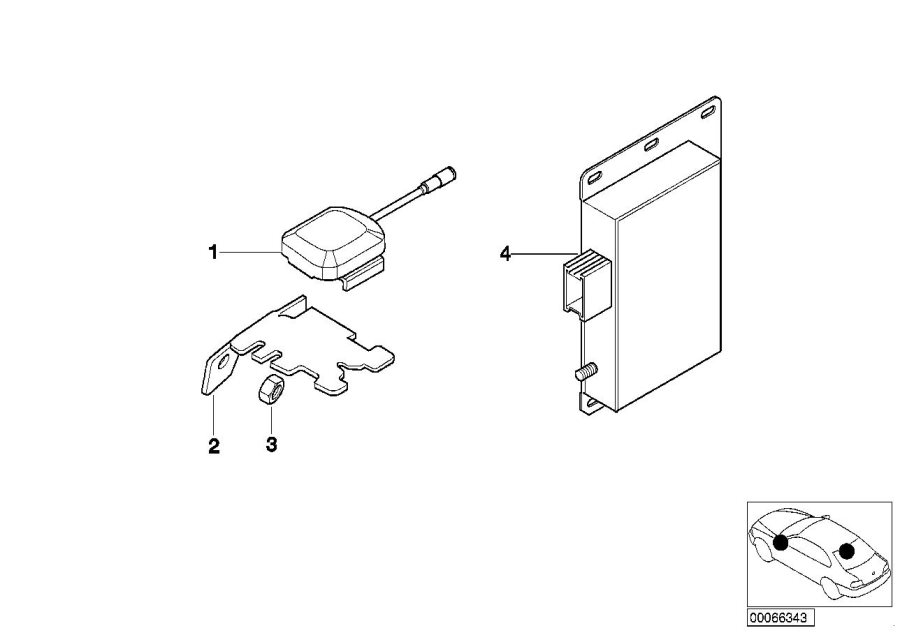 Diagram Gps antenna for your BMW M6  