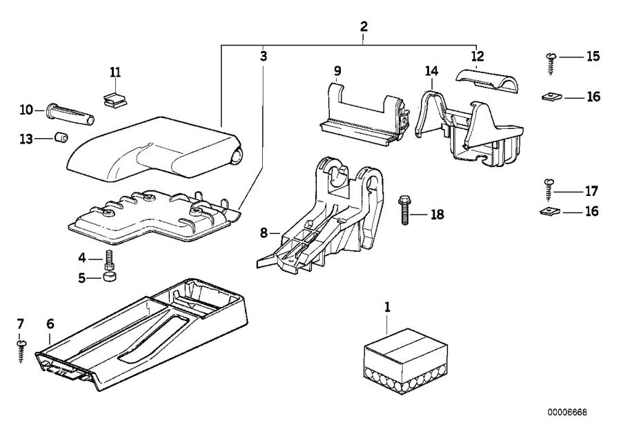 Diagram Armrest front for your BMW