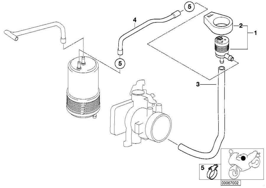 Diagram Fuel tank breather valve for your BMW G650GS Sertao  