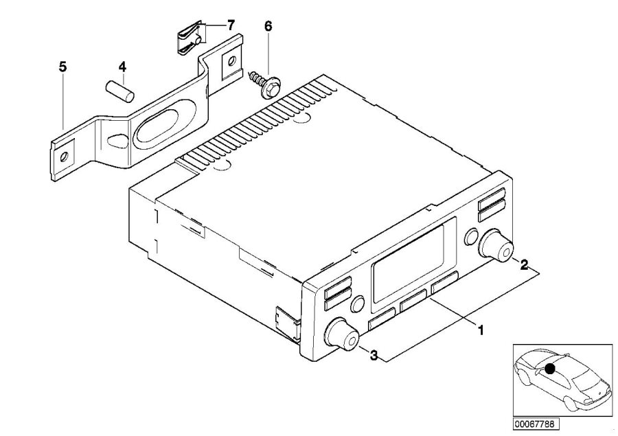 Diagram Radio BMW navigation for your BMW