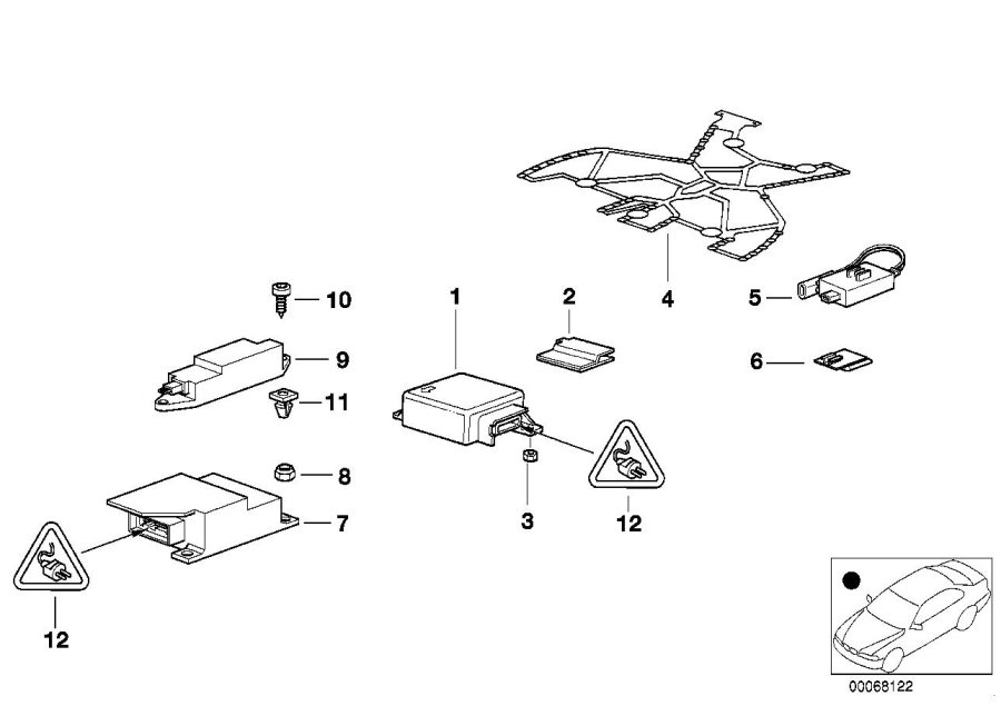 Diagram Electric parts airbag for your 2023 BMW X3  30eX 