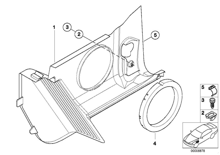 Diagram Trim panel leg room for your 1988 BMW M6   