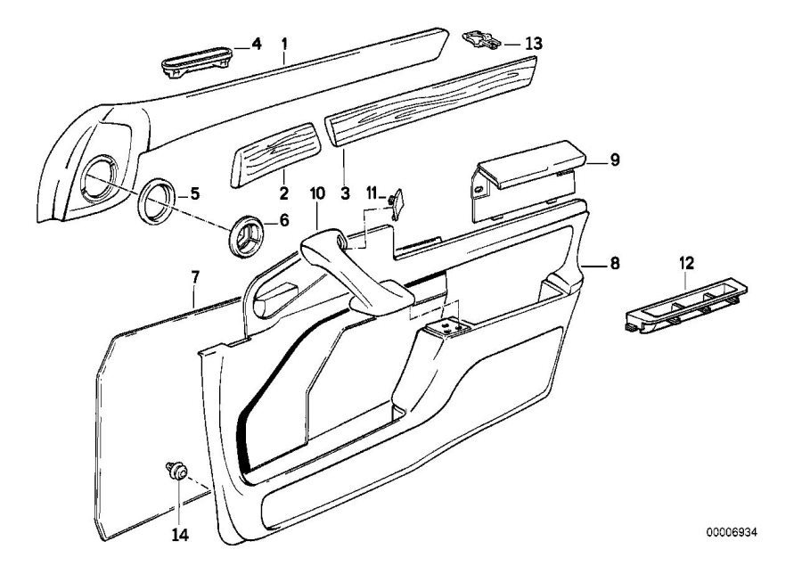 Diagram Door trim panel, front for your 2012 BMW Z4 28i Convertible 