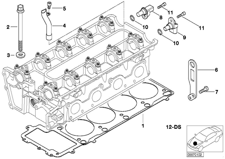 Diagram Cylinder Head Attached Parts for your 2018 BMW X2 28iX  