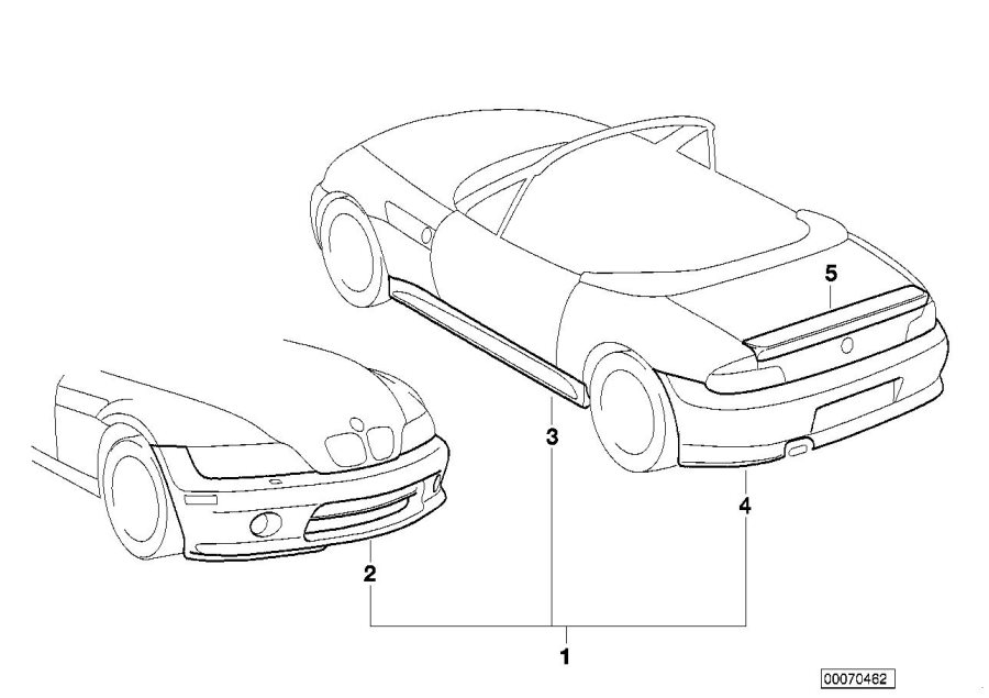 Diagram Aerodynamics package for your 2018 BMW X2 28iX  