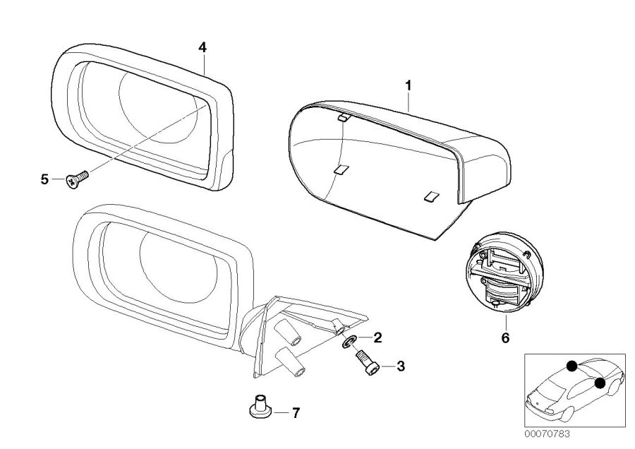 Diagram Outside mirror for your 2016 BMW X1   