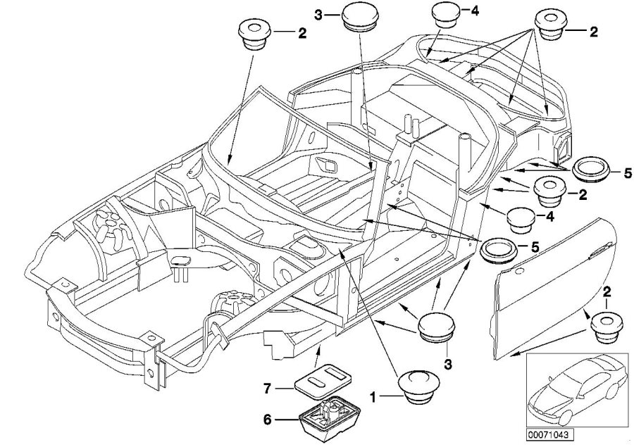 Diagram Sealing cap/plug for your BMW