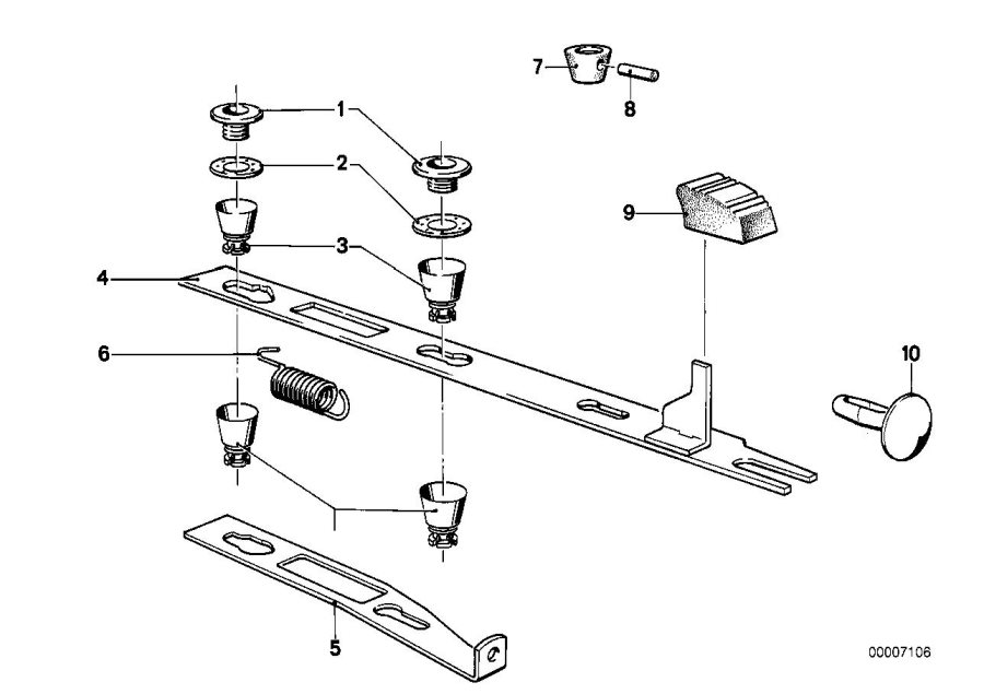 Diagram Front seat-head rest support retainer for your 2023 BMW X3  30eX 