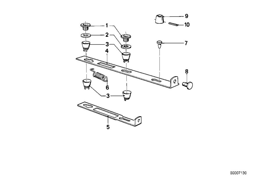 Diagram Front seat-head rest support retainer for your 2023 BMW X3  30eX 