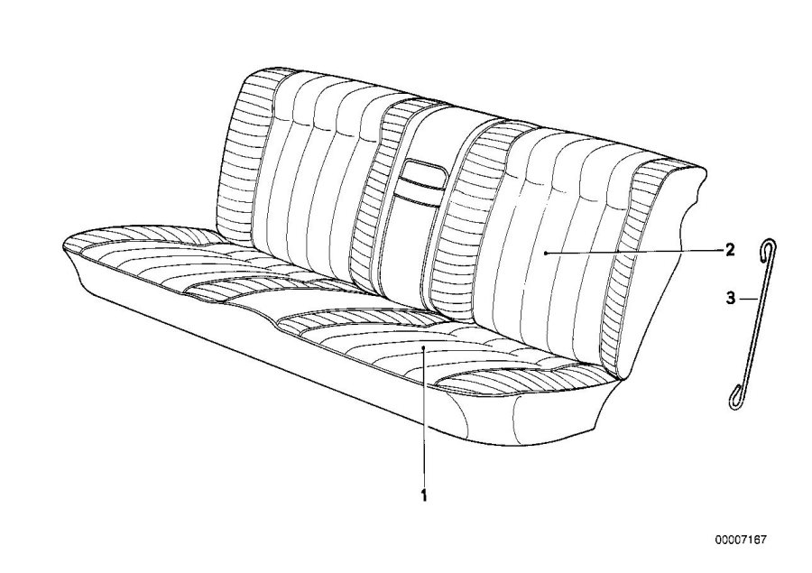 Full size assembly image of Rear seat cover (1/1)