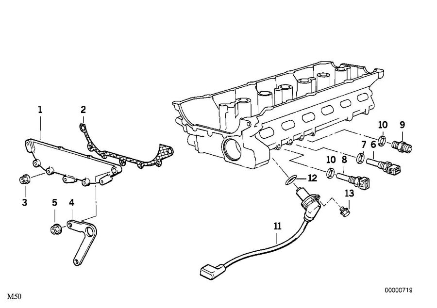 Diagram Cylinder Head Attached Parts for your 2016 BMW i3  60Ah 