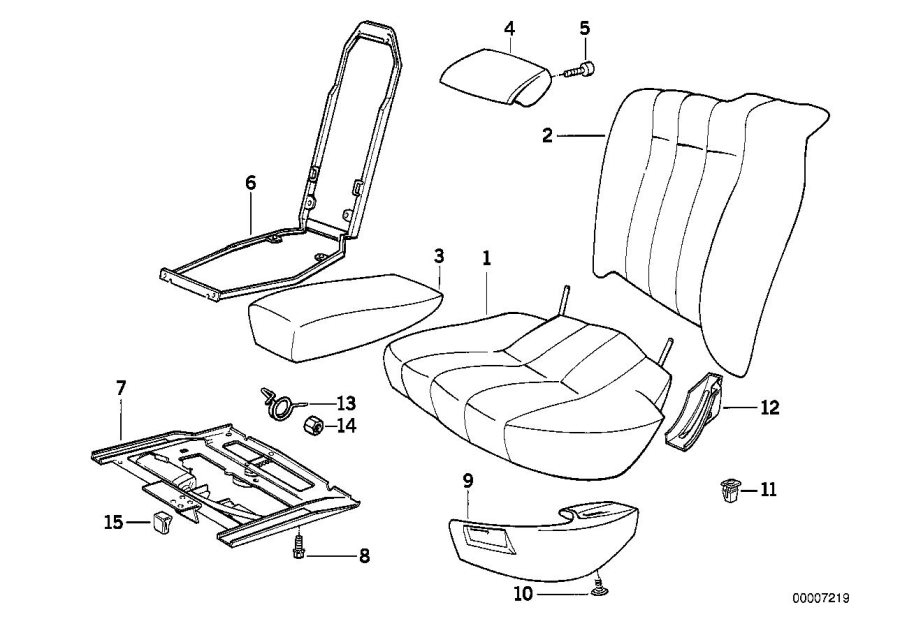 Diagram Rear seat 2-DOOR/SINGLE parts for your 2016 BMW X1   