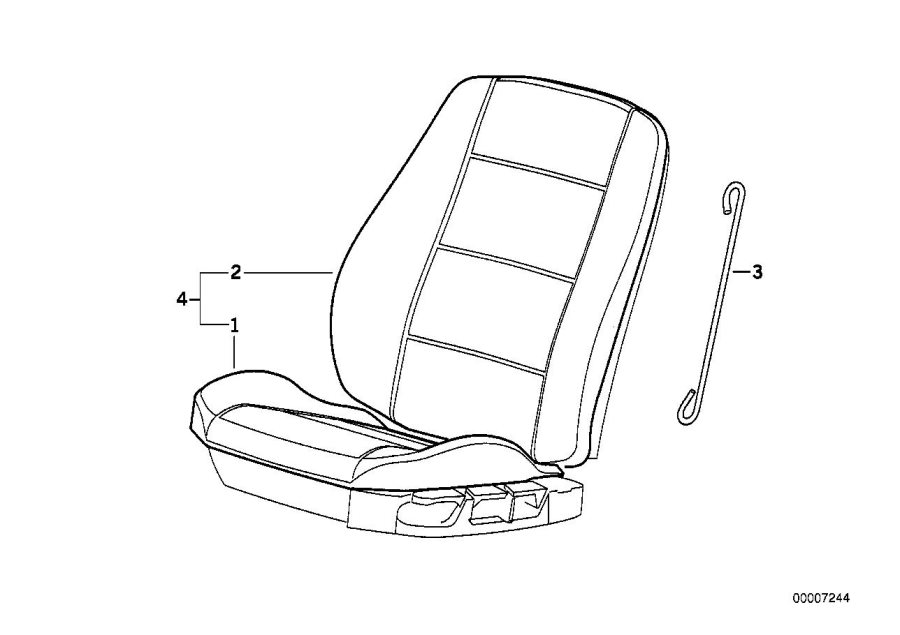 Diagram Seat, front, upholstery and cover for your 2023 BMW X3  30eX 