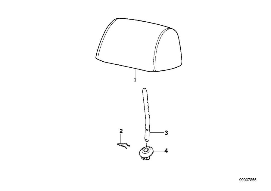 Diagram Rear seat head restraint for your 2023 BMW X3  30eX 