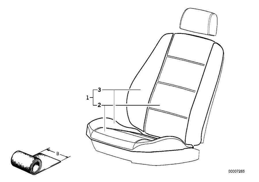 Full size assembly image of Cover material, running meter (1/1)