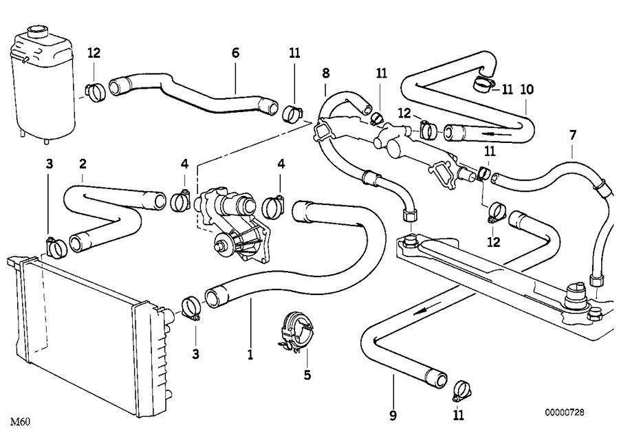 Diagram Cooling System Water Hoses for your 2013 BMW M6   