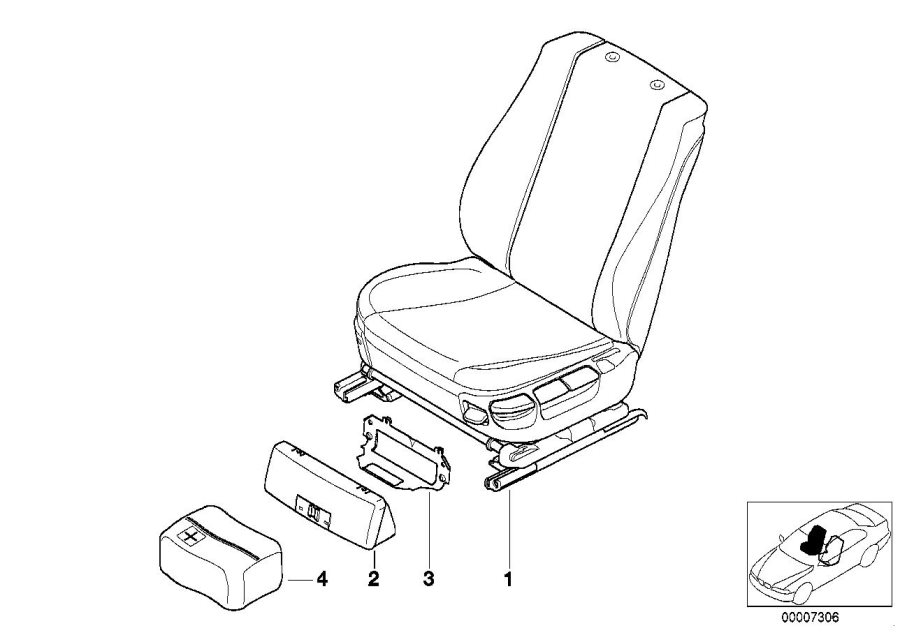 Diagram Seat, front, complete seat for your 2010 BMW M6   