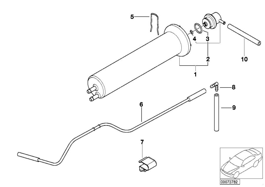Diagram Fuel filter, pressure regulator for your BMW