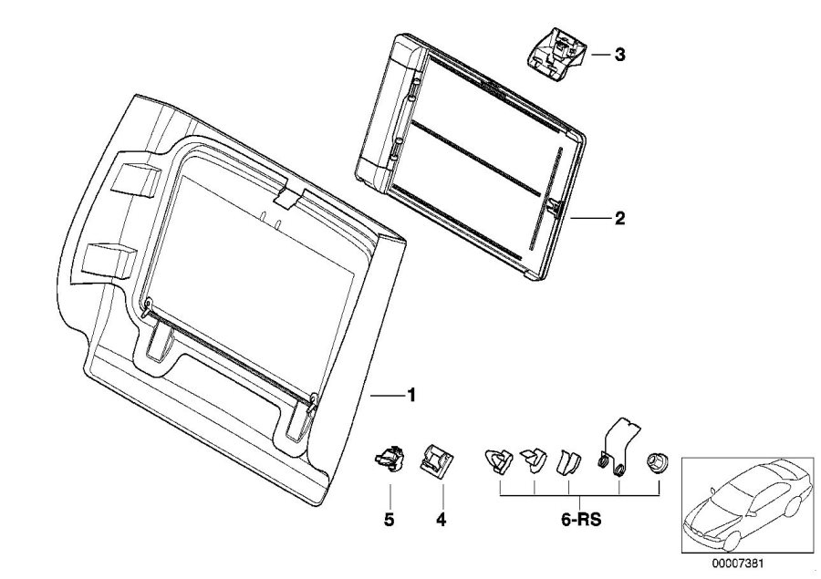 Diagram Lower rear multi-purpose panel for your BMW