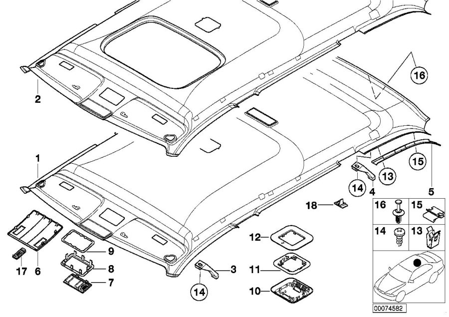 Diagram Headlining for your 2023 BMW X3  30eX 