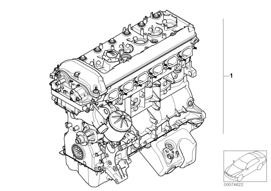 Diagram Short Engine for your 2001 BMW 540iP   