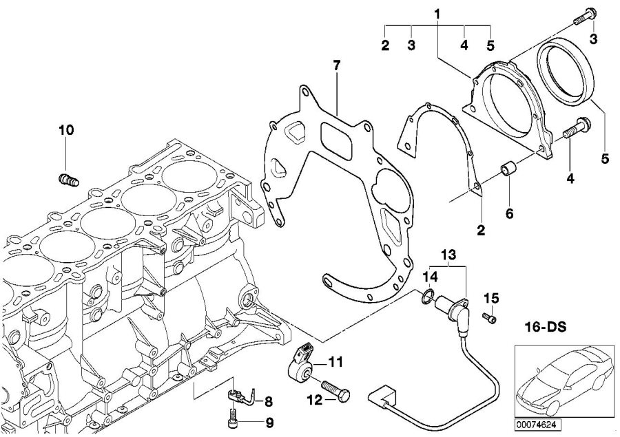 Diagram Engine Block Mounting Parts for your 2016 BMW M5   