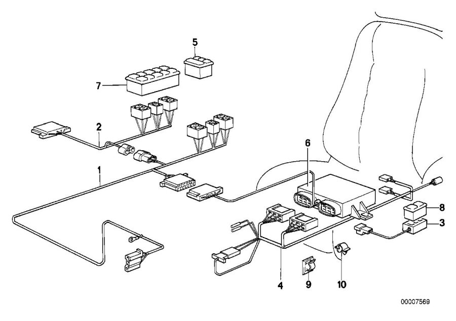 Diagram Wiring set adjustable sportseat for your 2023 BMW X3  30eX 