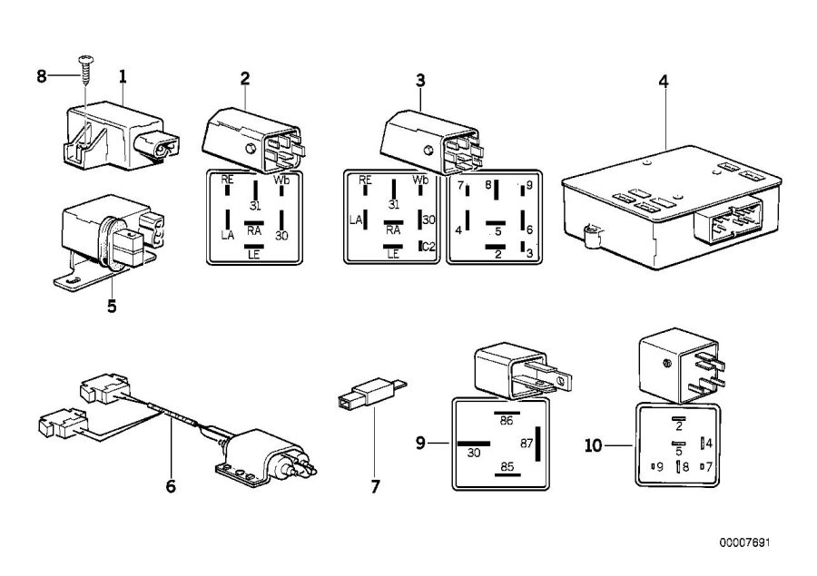 Diagram Various relays for your 2023 BMW X3  30eX 