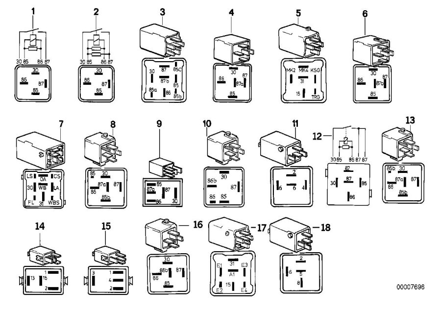 Diagram Various relays for your 2018 BMW X2 28iX  