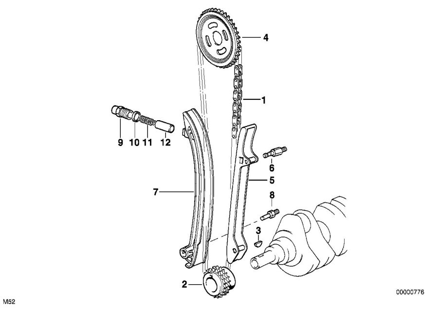 Diagram Timing - Timing Chain Lower P for your BMW 325xi  