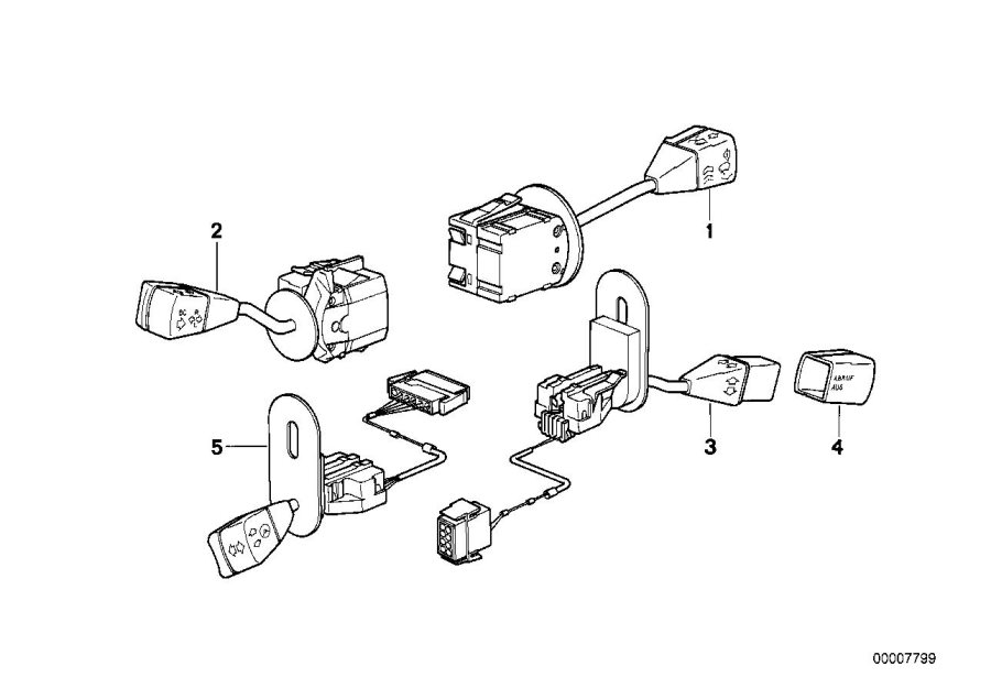 Diagram Steering column switch for your BMW