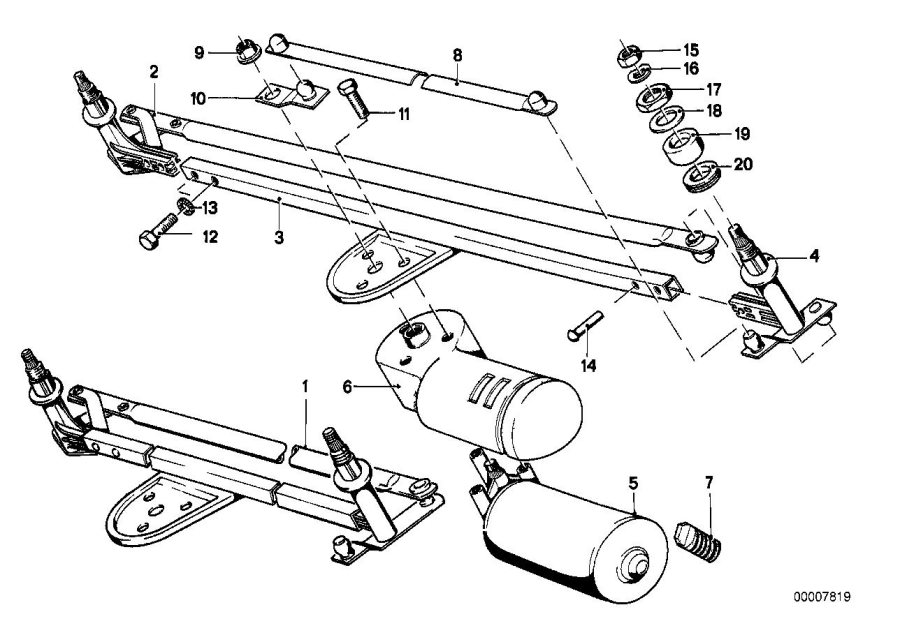 Diagram Single wiper parts for your 2018 BMW X2   