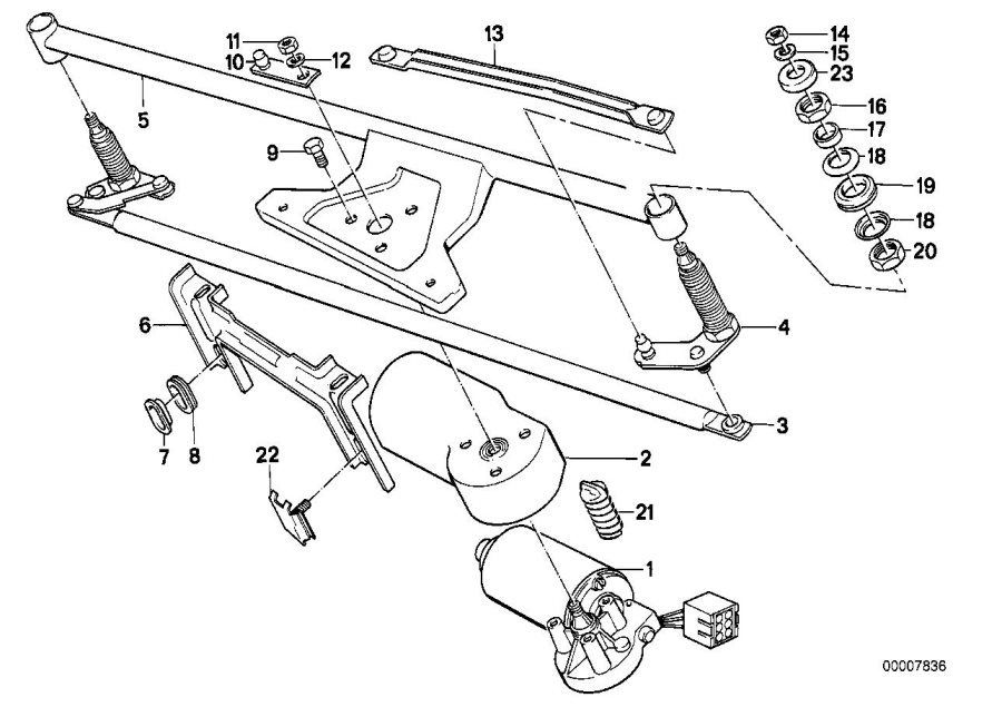 Diagram Single wiper parts for your 2020 BMW X3   