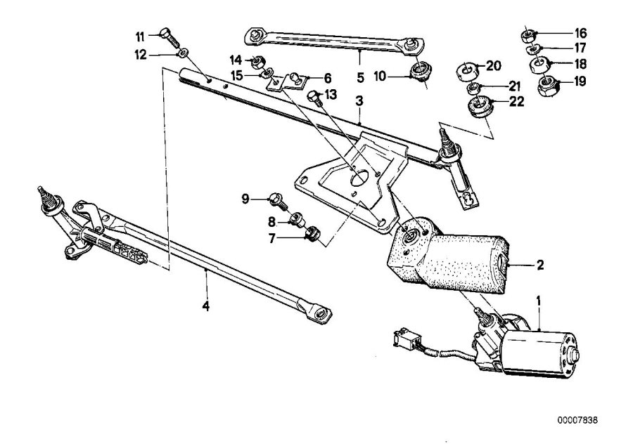 Diagram Single wiper parts for your 2020 BMW X3   