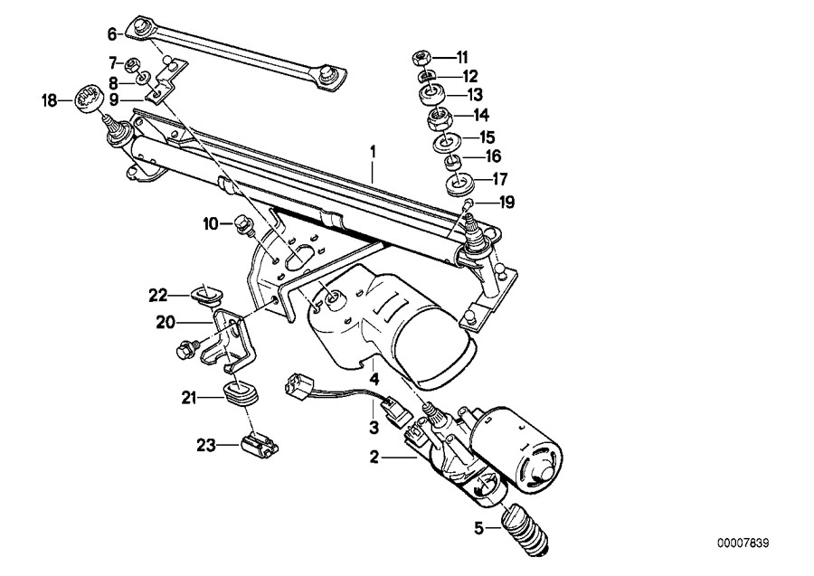 Diagram Single wiper parts for your 2018 BMW X2   