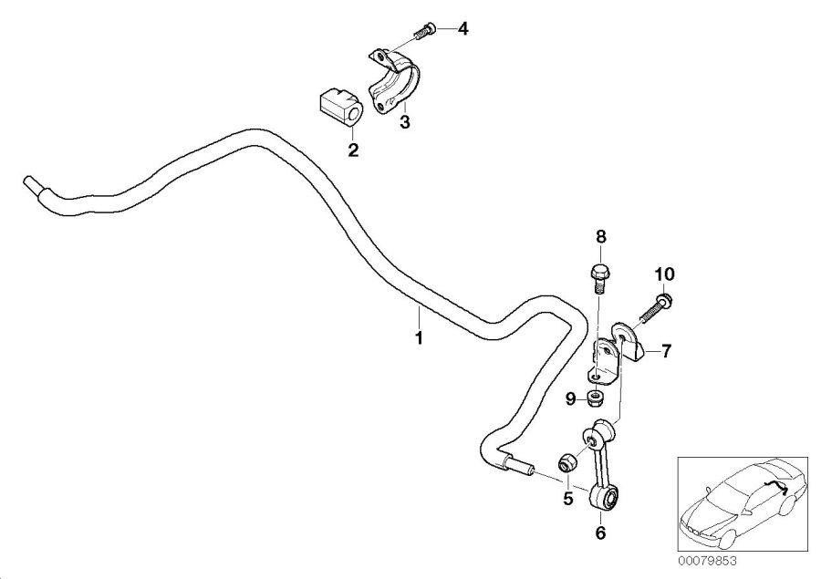 Diagram Stabilizer, rear for your 2015 BMW M235i   