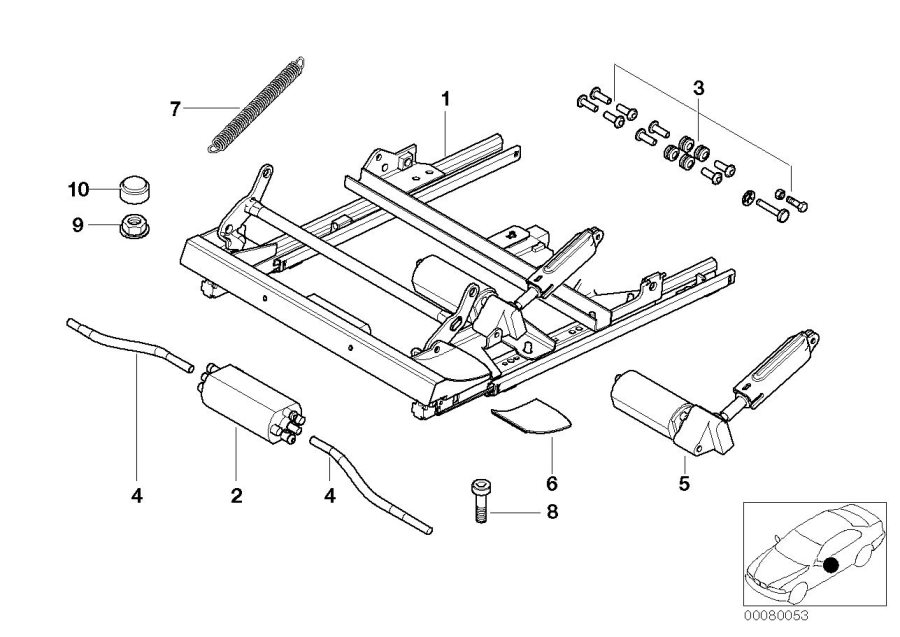 Diagram Sports seat, seat rail, electr. for your 2015 BMW M6   